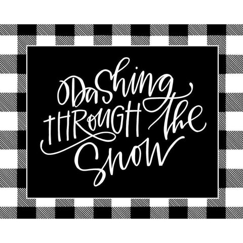 Dashing Black Modern Wood Framed Art Print by Wieners, Valerie