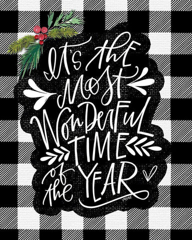 Wonderful Time White Modern Wood Framed Art Print with Double Matting by Wieners, Valerie