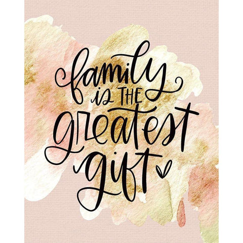 Family Is Gold Ornate Wood Framed Art Print with Double Matting by Wieners, Valerie