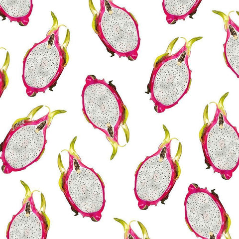 Dragon Fruit Pattern Gold Ornate Wood Framed Art Print with Double Matting by Wieners, Valerie