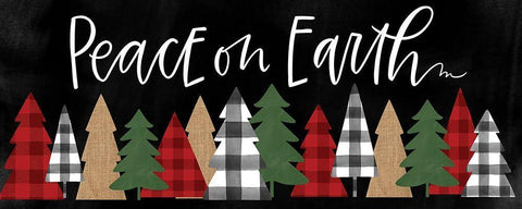 Peace on Earth White Modern Wood Framed Art Print with Double Matting by Wieners, Valerie