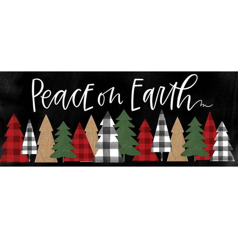 Peace on Earth Black Modern Wood Framed Art Print with Double Matting by Wieners, Valerie