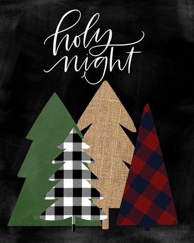 Holy Night Black Ornate Wood Framed Art Print with Double Matting by Wieners, Valerie