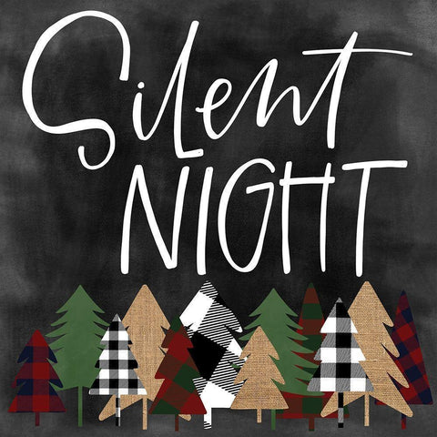 Silent Night Black Modern Wood Framed Art Print with Double Matting by Wieners, Valerie