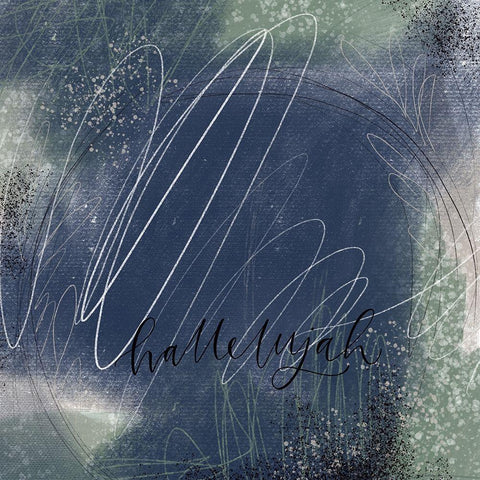 Hallelujah Black Modern Wood Framed Art Print with Double Matting by Wieners, Valerie