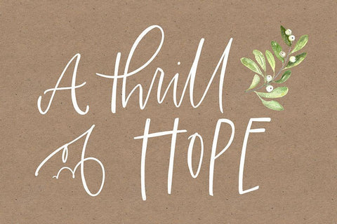 A Thrill of Hope White Modern Wood Framed Art Print with Double Matting by Wieners, Valerie