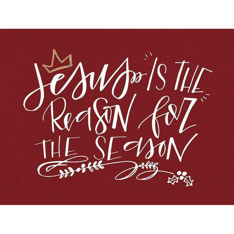 Jesus is the Reason Black Modern Wood Framed Art Print by Wieners, Valerie