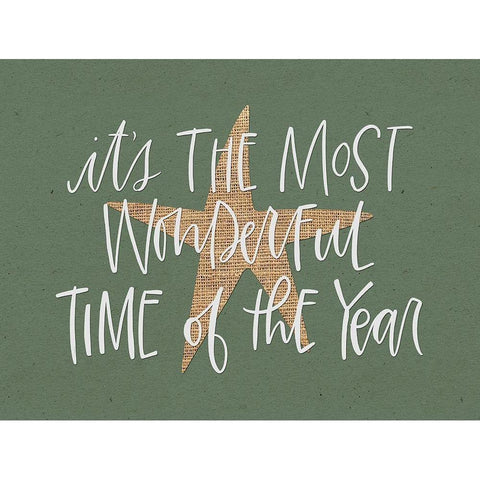 Wonderful Time Black Modern Wood Framed Art Print with Double Matting by Wieners, Valerie