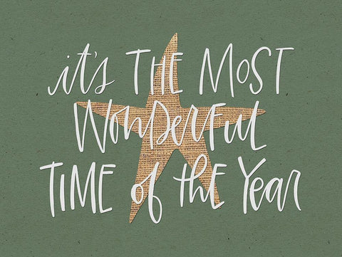 Wonderful Time White Modern Wood Framed Art Print with Double Matting by Wieners, Valerie