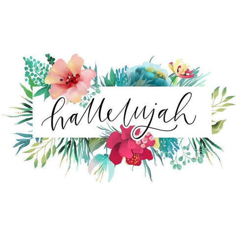 Hallelujah White Modern Wood Framed Art Print by Wieners, Valerie