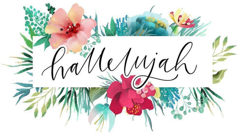 Hallelujah White Modern Wood Framed Art Print with Double Matting by Wieners, Valerie