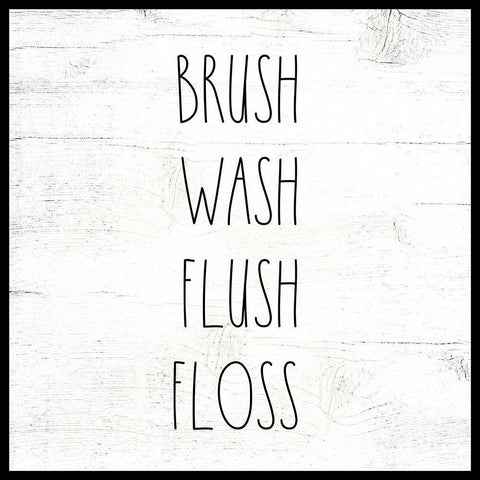 Brush Wash Flush Floss Black Ornate Wood Framed Art Print with Double Matting by Wieners, Valerie