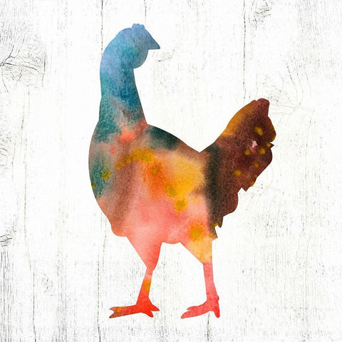 Hen IV White Modern Wood Framed Art Print by Wieners, Valerie