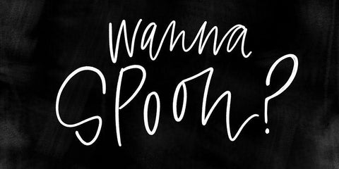 Wanna Spoon White Modern Wood Framed Art Print with Double Matting by Wieners, Valerie