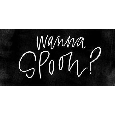 Wanna Spoon Black Modern Wood Framed Art Print by Wieners, Valerie