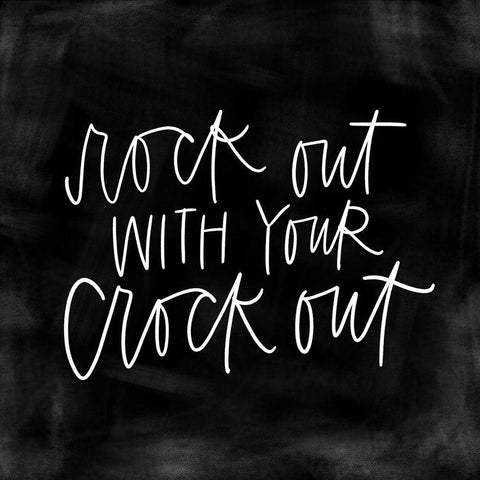 Rock Out Black Ornate Wood Framed Art Print with Double Matting by Wieners, Valerie