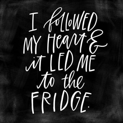 To the Fridge White Modern Wood Framed Art Print by Wieners, Valerie