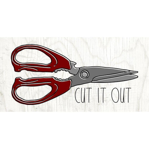 Cut Black Modern Wood Framed Art Print by Wieners, Valerie