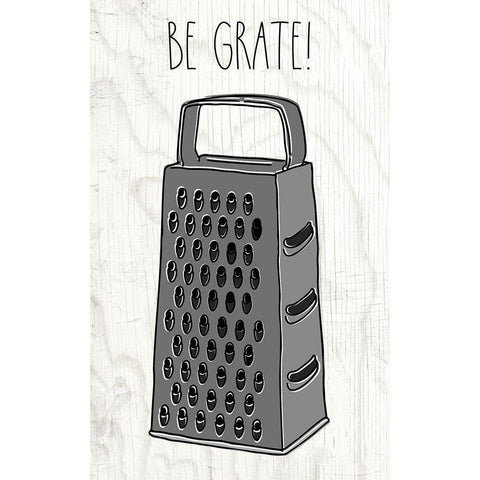 Be Grate White Modern Wood Framed Art Print by Wieners, Valerie