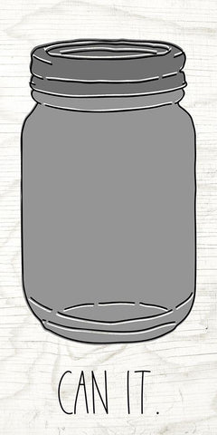 Can It Black Ornate Wood Framed Art Print with Double Matting by Wieners, Valerie