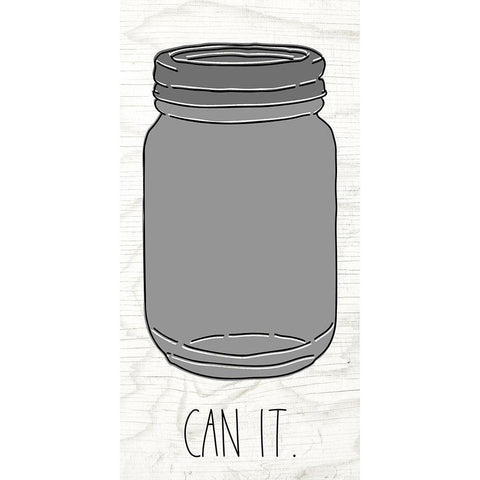 Can It Black Modern Wood Framed Art Print by Wieners, Valerie