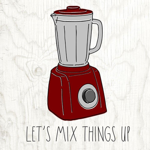 Blender Black Modern Wood Framed Art Print with Double Matting by Wieners, Valerie