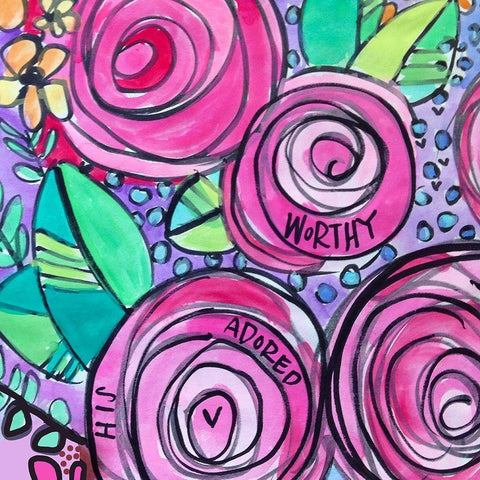 Floral White Modern Wood Framed Art Print by Wieners, Valerie