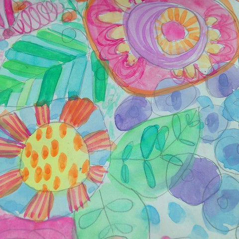 Floral Gold Ornate Wood Framed Art Print with Double Matting by Wieners, Valerie