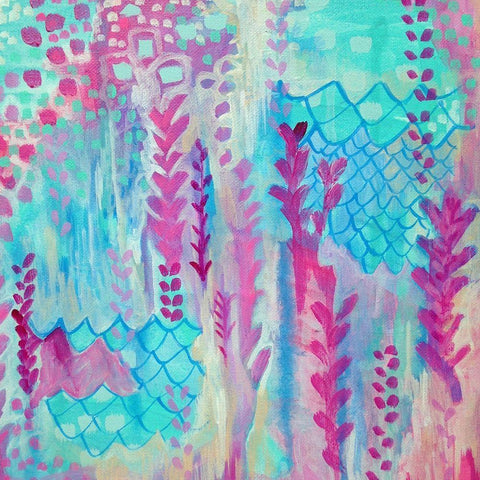 Mermaid Feel I White Modern Wood Framed Art Print by Wieners, Valerie