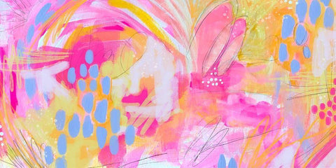 Bright Bliss White Modern Wood Framed Art Print with Double Matting by Wieners, Valerie