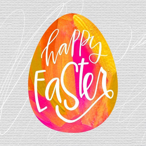 Happy Easter Black Modern Wood Framed Art Print by Wieners, Valerie