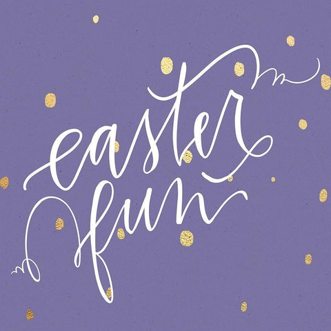 Easter Fun Black Ornate Wood Framed Art Print with Double Matting by Wieners, Valerie