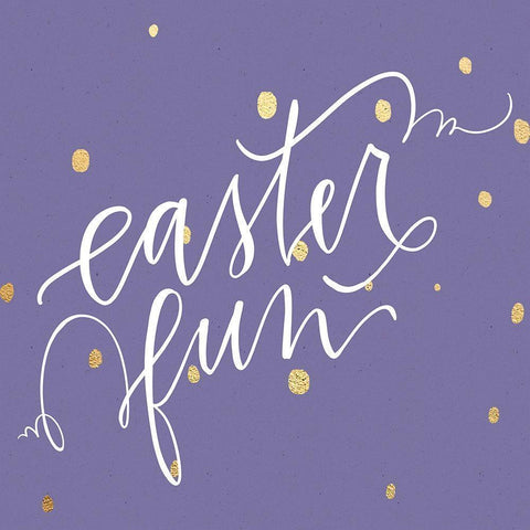 Easter Fun Black Modern Wood Framed Art Print by Wieners, Valerie