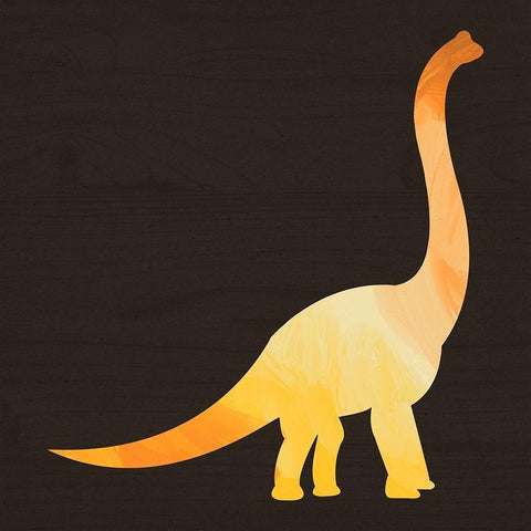 Dino II White Modern Wood Framed Art Print by Wieners, Valerie