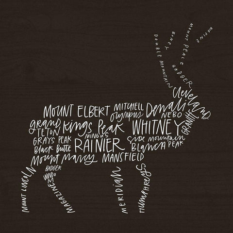 Elk Lodge White Modern Wood Framed Art Print with Double Matting by Wieners, Valerie