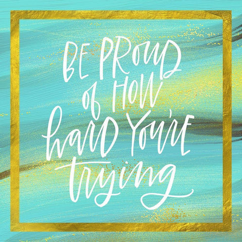 Be Proud Black Ornate Wood Framed Art Print with Double Matting by Wieners, Valerie