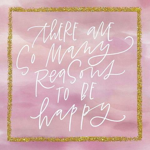 Happy   Black Modern Wood Framed Art Print by Wieners, Valerie