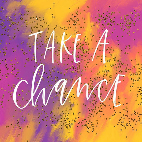 Take a Chance Black Modern Wood Framed Art Print by Wieners, Valerie