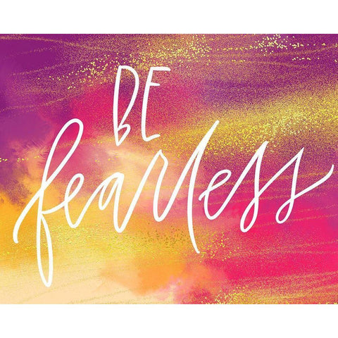 Be Fearless Black Modern Wood Framed Art Print by Wieners, Valerie