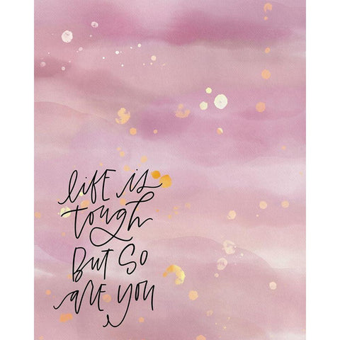 Life is Tough Black Modern Wood Framed Art Print with Double Matting by Wieners, Valerie