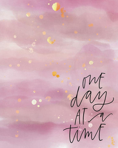 One Day White Modern Wood Framed Art Print with Double Matting by Wieners, Valerie