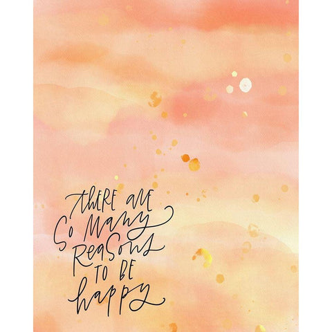 Reasons to be Happy White Modern Wood Framed Art Print by Wieners, Valerie