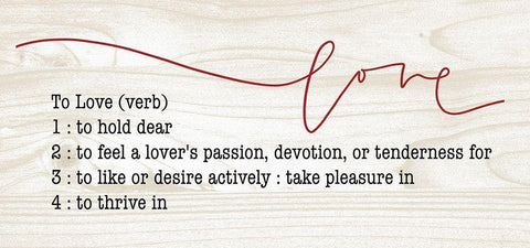 Love White Modern Wood Framed Art Print with Double Matting by Wieners, Valerie