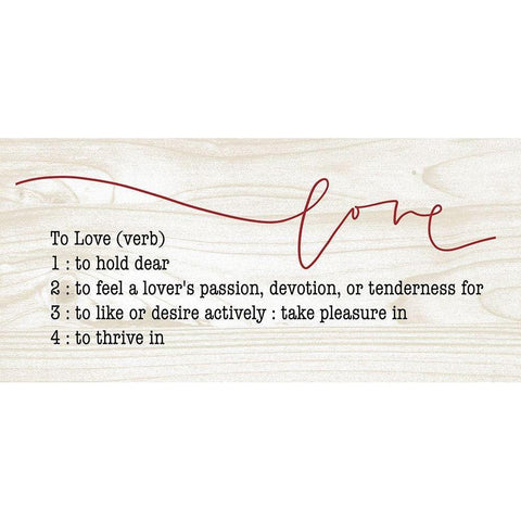 Love Black Modern Wood Framed Art Print by Wieners, Valerie