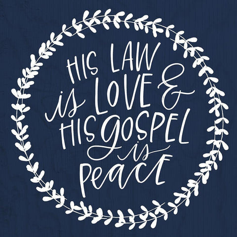 His Law Gold Ornate Wood Framed Art Print with Double Matting by Wieners, Valerie