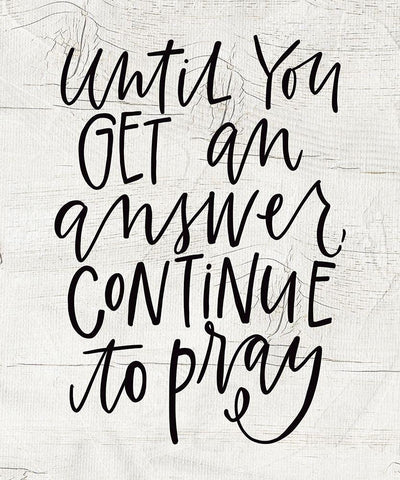 Until You Get an Answer White Modern Wood Framed Art Print with Double Matting by Wieners, Valerie