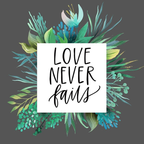 Love Never White Modern Wood Framed Art Print with Double Matting by Wieners, Valerie