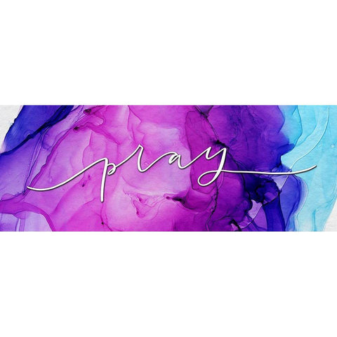 Pray White Modern Wood Framed Art Print by Wieners, Valerie