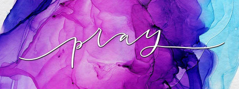 Pray White Modern Wood Framed Art Print with Double Matting by Wieners, Valerie