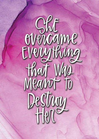 She Overcame Black Ornate Wood Framed Art Print with Double Matting by Wieners, Valerie